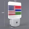 Qauirfe Us Gambia America Flag Night Light Set of 2 Home Decor view 2