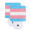 Qauirfe Transgender Pride Flag LGBTQ Oil Painted Night Light Set of 2 Home Decor
