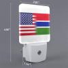 Qauirfe Gambia America Flag Oil Painted Night Light Set of 2 Home Decor view 2