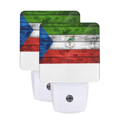 Qauirfe Flag of Equatorial Guinea Night Light Set of 2 Home Decor