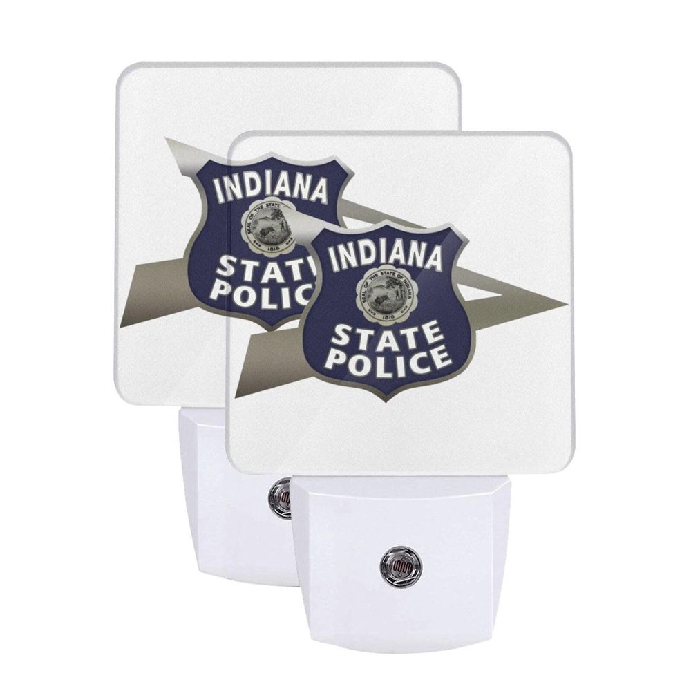 Qauirfe Peru Indiana State Police Night Light Set of 2 Home Decor