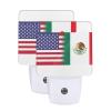 Qauirfe Mexico America Flag Oil Painted Night Light Set of 2 Home Decor view 1