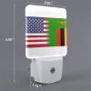 Qauirfe Us Zambia America Flag Night Light Set of 2 Home Decor view 2