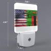 Qauirfe Us Zambia America Flag Night Light Set of 2 Home Decor view 2