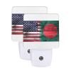 Qauirfe Us Bangladeshamerica Flag Night Light Set of 2 Home Decor