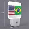 Qauirfe Us Brazil America Flag Night Light Set of 2 Home Decor view 2