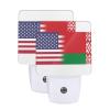 Qauirfe Us Belarus America Flag Night Light Set of 2 Home Decor view 1