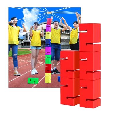 Team Building Games for Work, Outdoor Group Activities Teamwork Fun Games for School Sports Day/Field Day/Birthday Party (Color : Red, Size : 5PCS)