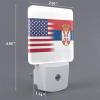 Qauirfe Us Serbia America Flag Night Light Set of 2 Home Decor view 2