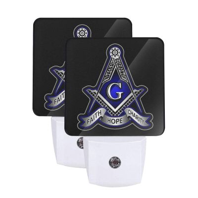 Qauirfe Faith Hope Charity Masonic Freemason Night Light Set of 2 Home Decor