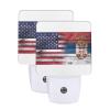 Qauirfe Us Serbia America Flag Night Light Set of 2 Home Decor