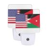 Qauirfe Jordan America Flag Oil Painted Night Light Set of 2 Home Decor