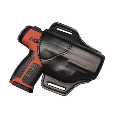 Tactical Scorpion Left Hand 2 Slot OWB Leather Holster: Fits Byrna SD LE XL W/WO Laser