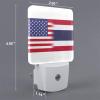 Qauirfe Thailand America Flag Oil Painted Night Light Set of 2 Home Decor view 2