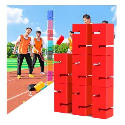 YOWABYI Team Building Game - 8PCS Red Blocks, Cooperative Game for 5-20 Players, Ages 120+ (Brand: YOWABYI, Item Type: Cooperative Game, Product Name: Team Game)