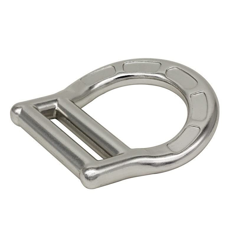 METOOLS D Ring Buckle Hardware for Seat Belt Accessories D Ring 6082 Aluminum Inner 45mm Width 78g Mountain Climbing Safety Belt Hardware Bent D Ring (Silver)
