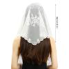 Women Embroidery Mantilla Chapel Veil Catholic Mass Church Veil Mantilla Veil Latin Mass Lace Traditional Mass Manti view 2