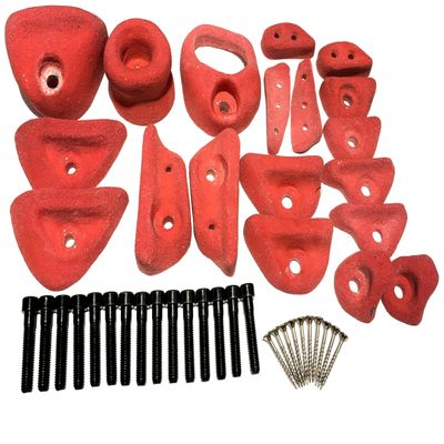 Crux Crafters Red Climbing Holds for Home Climbing Walls 19 Large/Medium/Small