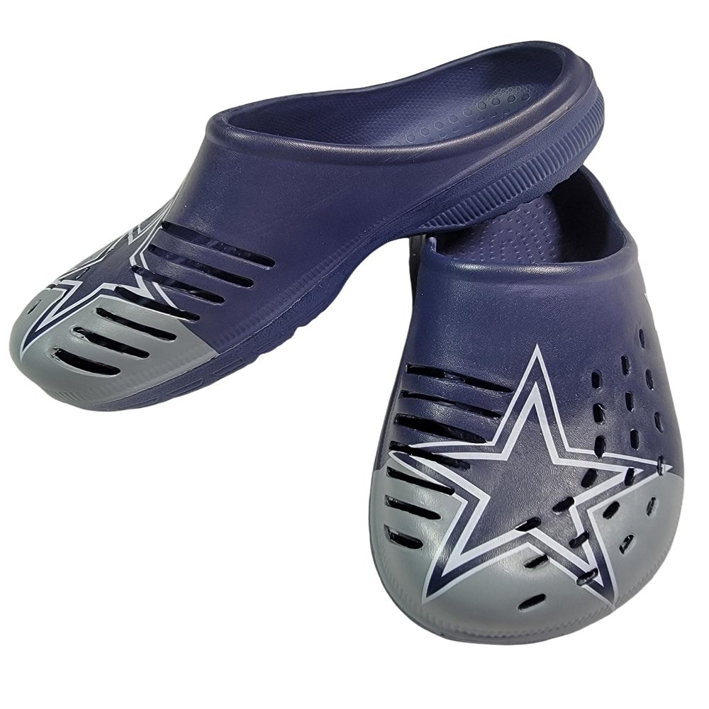 FOCO Men's NFL Colorblock Big Logo Clog, Dallas Cowboys, Medium