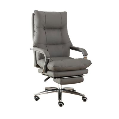 Executive Desk Chair Luxury Office Chair Ergonomic Reclining Computer Chair Home Comfort Lunch Break Sofa Chair Can Lift and Rotate Office Chair (Color : Gris)