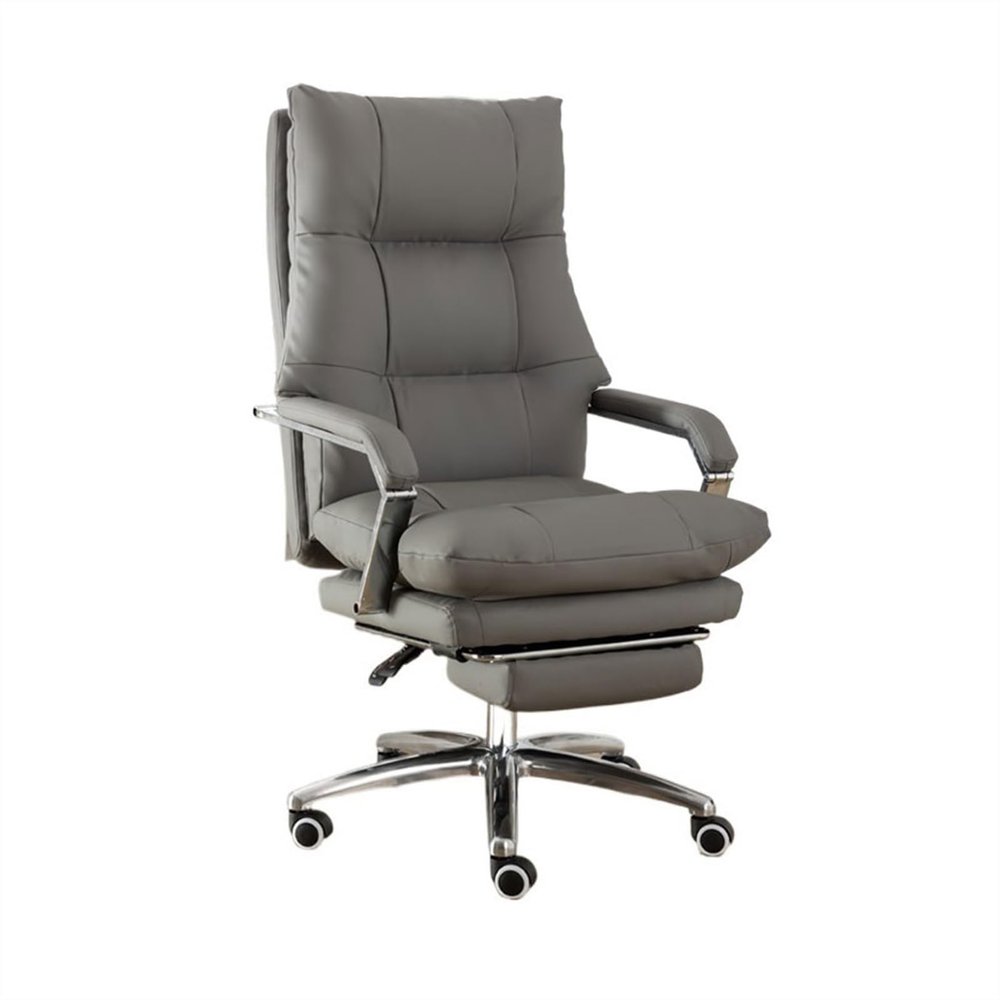 Executive Desk Chair Luxury Office Chair Ergonomic Reclining Computer Chair Home Comfort Lunch Break Sofa Chair Can Lift and Rotate Office Chair (Color : Gris)
