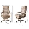Executive Desk Chair Luxury Office Chair Ergonomic Reclining Computer Chair Home Comfort Lunch Break Sofa Chair Can Lift and Rotate Office Chair (Color : Gris) view 2
