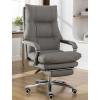 Executive Desk Chair Luxury Office Chair Ergonomic Reclining Computer Chair Home Comfort Lunch Break Sofa Chair Can Lift and Rotate Office Chair (Color : Gris) view 4