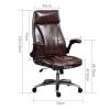 GLigeT Executive Desk Chair Executive Office Chair Reclining Nap Computer Swivel Chair Business Chair High Back Study Chair Office Chair (Color : Brown) view 3