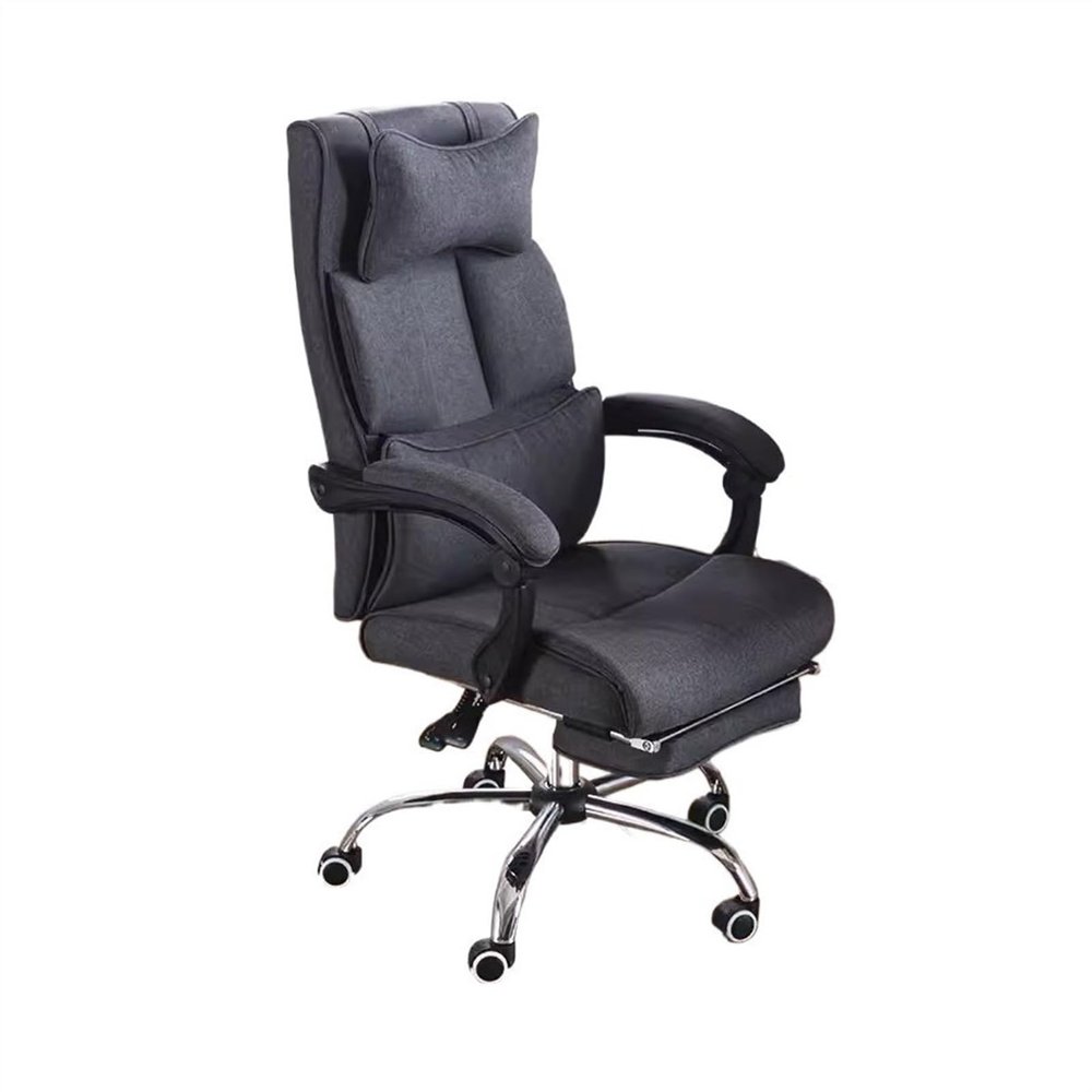 Executive Desk Chair Modern Simple Computer Chair Reclining Lunch Break Office Chair Comfortable Sedentary Ergonomic Office Chair Office Chair (Color : Gris)