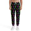 Neons Black Flamingos Men's Polyester Sweatpants with Elastic Waistband and Pockets Ideal for Active Wear 2XL view 3