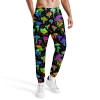 Bright Mushrooms Black Men's Polyester Sweatpants with Elastic Waistband and Pockets Ideal for Active Wear 2XL view 2