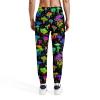 Bright Mushrooms Black Men's Polyester Sweatpants with Elastic Waistband and Pockets Ideal for Active Wear 2XL view 4