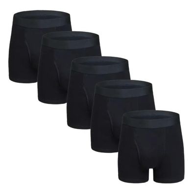 XIBANY 5PCS Men's Boxers Plus Size Cotton Boxer Briefs Breathable Panties Comfortable Pants Soft Shorts Men Underwear