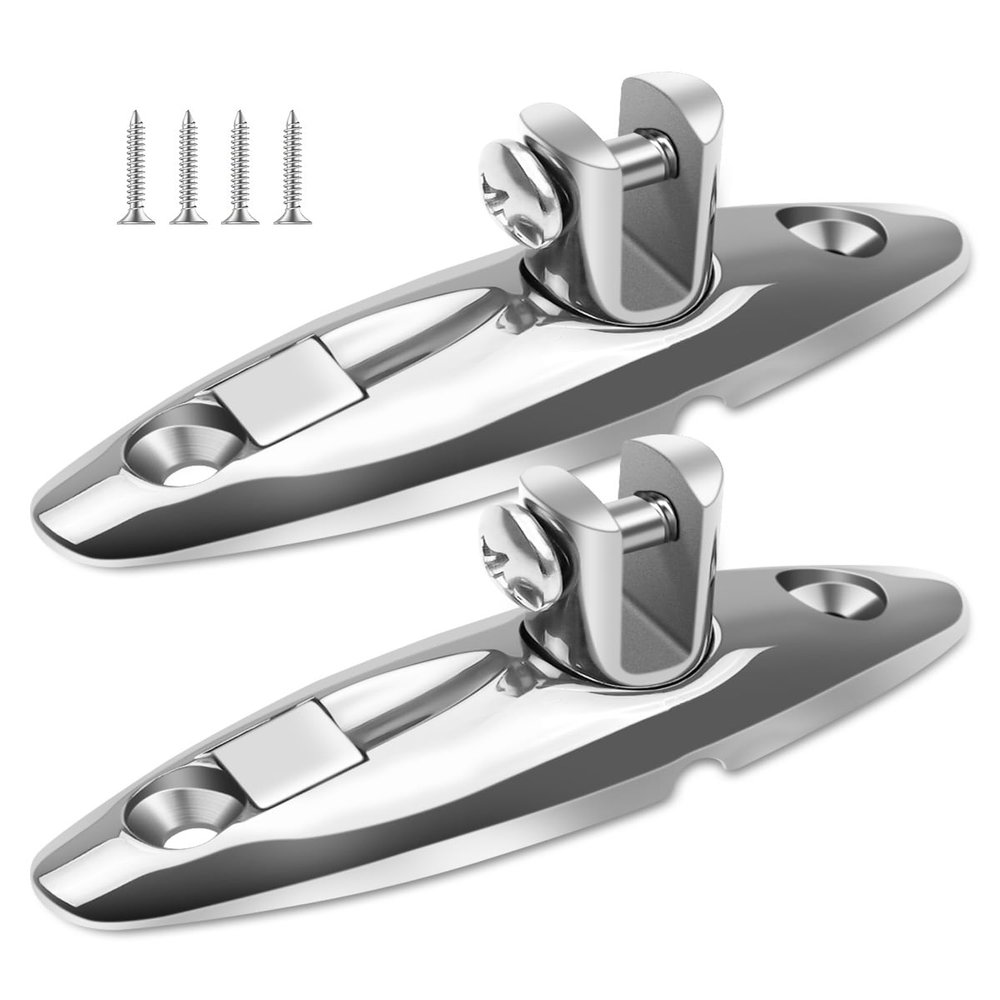 HZSIFU 2PCS Boat Bimini Top Swivel Hinge, 360 Degree Rotation with Screws Marine Accessories, 316 Stainless Steel Quick Release Deck Side Mount Hinge