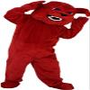 Red Bulldog Mascot Costume Adult Size for Men & Women with Built-in Fan Inside the Head view 2