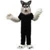 Plush Wolf Husky Mascot Costume Adult Size for Men & Women with Built-in Fan Inside the Head
