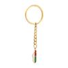 Stainless Steel Madagascar Map Flag Keychain for Women Men Africa Malagasy Jewelry (Gold) view 1