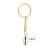 Stainless Steel Madagascar Map Flag Keychain for Women Men Africa Malagasy Jewelry (Gold) view 2
