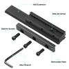 Bontok Dovetail to Picatinny Rail Adapter, 11mm Dovetail to 21mm Upgraded Build-in Locking Screws Picatinny Rail Low Profile Scope Mount Converter Base 3/8" to 7/8" Converter-11 Slots-Black-(1 Pack) view 4