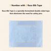 UISKOOPW Tyvek Paper Race Bibs Running Numbers Track Bib with Race Bib Tape Instead Pins, Bib Paper for Runners Tryout Numbers for Sports Marathon Runner Events Sports Games (Blue[6"x7.5"]Blank 100PCS) view 3