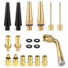 BOXOB 19pcs Bike Valve Adapter Set, Brass Valve Adaptor Ball Pump Needle Bike Tire Valve Pump Adapters Pump Tools for Presta Valve Adapter Air Pump Accessories for Standard Pump Air Compressor view 1