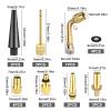 BOXOB 19pcs Bike Valve Adapter Set, Brass Valve Adaptor Ball Pump Needle Bike Tire Valve Pump Adapters Pump Tools for Presta Valve Adapter Air Pump Accessories for Standard Pump Air Compressor view 2