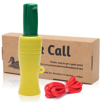 Coolrunner Duck Calls Duck Calls for Hunting Duck Decoys Whistle, Mallard Duck Call, Loud Sound Duck Call Hunting (Yellow Green)