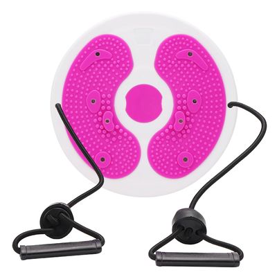 Ab Twist Waist Disc Board,Adjustable Waist Trainer Twisting Disc with Handles,Waist Slimming Balance Rotating Disc with Massage Foot Sole for Slimming Waist Arms Hips and Thighs (Red)