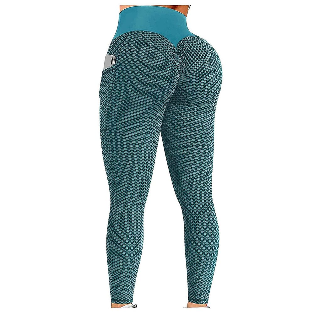Gym Leggings for Women High Waist No Scrunch Women Scrunch Butt Lifting Seamless Leggings Booty High Waisted Workout Yoga Pants Tummy Control Gym Compression Tights Green