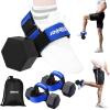 2Pcs Tibialis Trainer Strap for Shin Splint Relief Exercises,Adjustable Ankle Strap Dumbbell Attachment for Hip Flexor Raises,Dumbbell Attachment for Feet Relieve Leg Pain Increase Range of Motion view 1