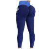 Leggings for Women Tummy Control Petite Leggings for Women Butt Lift High Waisted Tummy Control No See-Through Yoga Pants Workout Running Leggings Scrunch Butt Seamless Gym Booty Tights Blue view 1