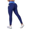 Leggings for Women Tummy Control Petite Leggings for Women Butt Lift High Waisted Tummy Control No See-Through Yoga Pants Workout Running Leggings Scrunch Butt Seamless Gym Booty Tights Blue view 2