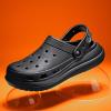 AUTOSTARY Platform Hole Shoes Men's Sandals Lightweight and Breathable Men's Beach Shoes Home Heightened Garden Shoes Men's Sandals Men's view 2