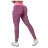 Yoga Pants Petite Women Women Scrunch Butt Lifting Leggings Seamless High Waisted Workout Yoga Pants Tummy Control Booty Gym Compression Tights Pink view 2